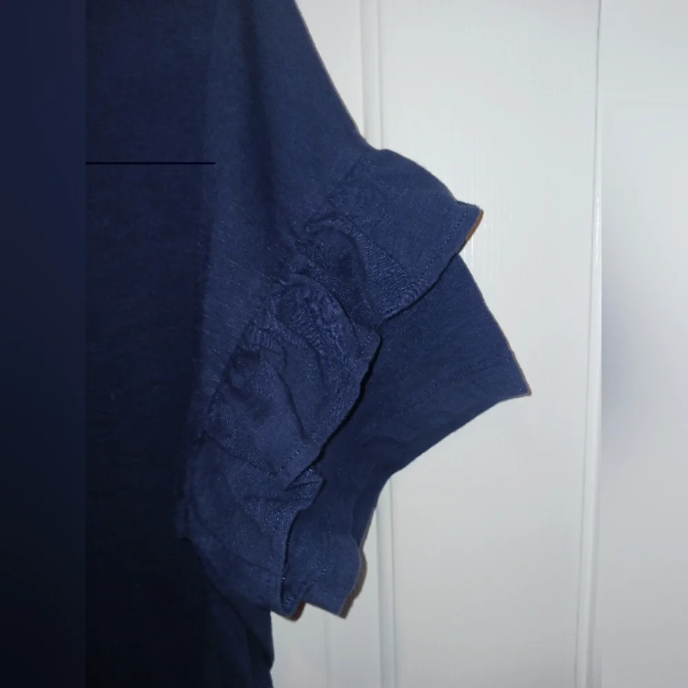 Blue Ruffle Sleeve Tee - Picture 2 of 4